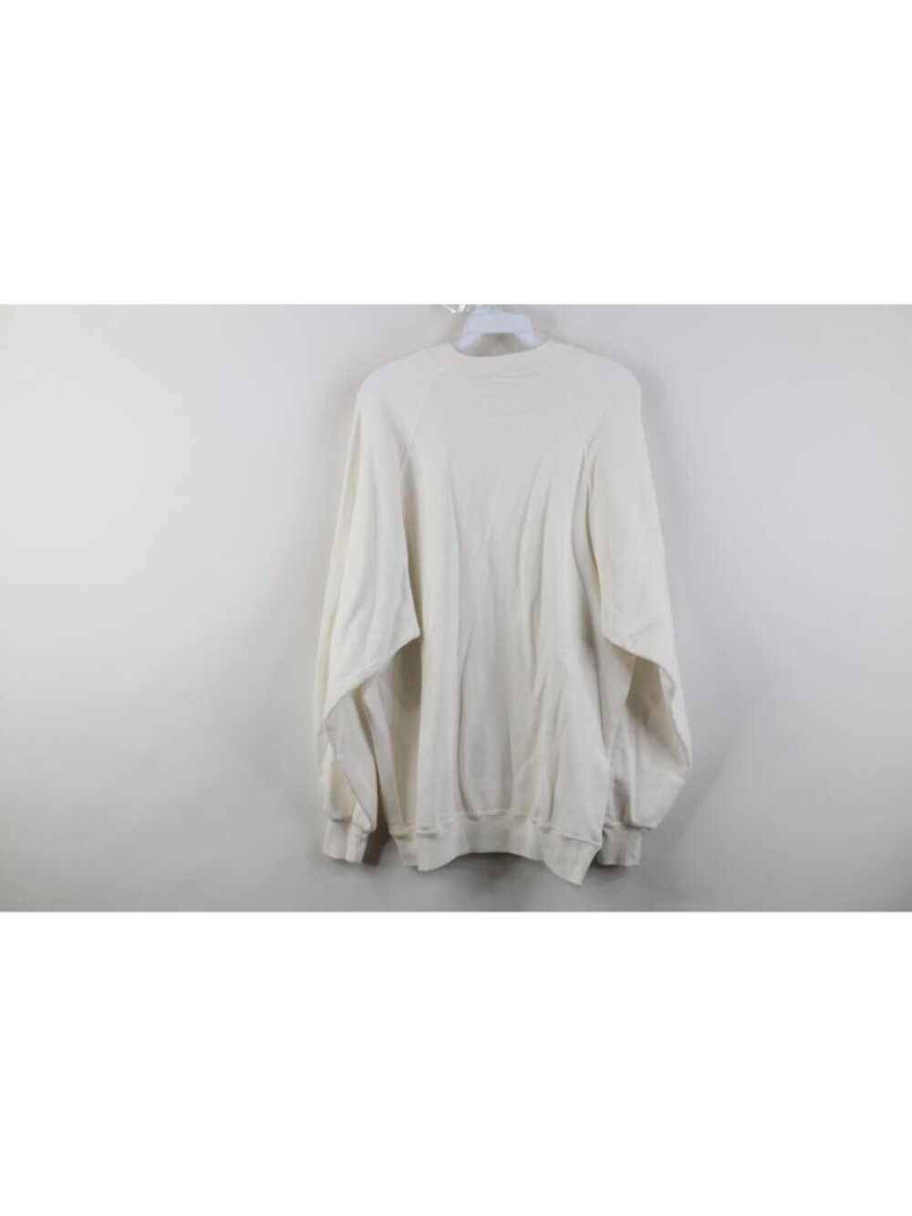 Vintage 90s Streetwear Mens 2XL XXL Blank Raglan Crewneck Sweatshirt White USA - Picture 8 of 10